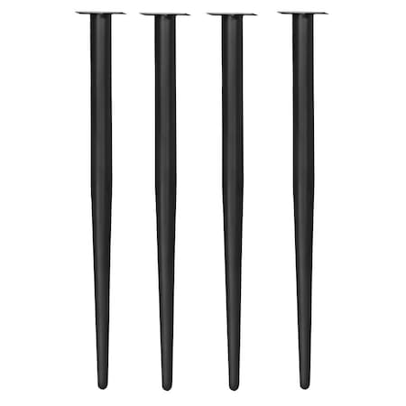 Regency Regency Kahlo Tapered Post Legs (Set of 4)- Black MTPL27BK